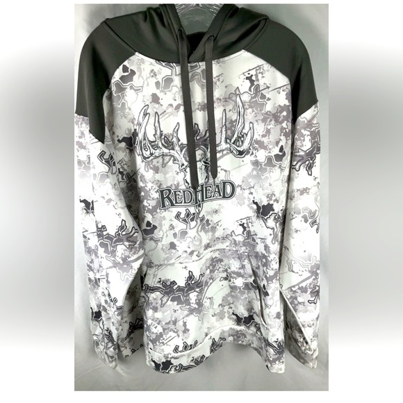 RedHead Other - RedHead Brand Co Mens White/Gray Mens XL  Viper Camo Drawstring‎ Pullover Hoodie